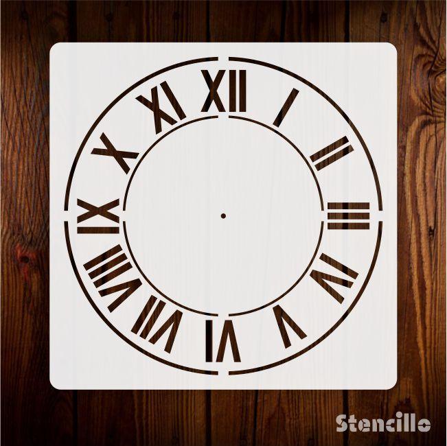 Timeless Touch of Elegance: Roman Clock Stencil For Walls, Canvas & Furniture -