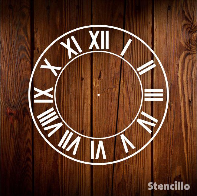 Timeless Touch of Elegance: Roman Clock Stencil For Walls, Canvas & Furniture -