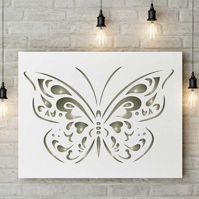 Monarch Magic: Reusable Butterfly Stencil for Canvas and wall painting -