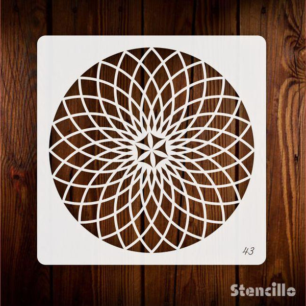 Enhance Your Space : Round Mandala Stencil For Walls, Canvas & Furniture -