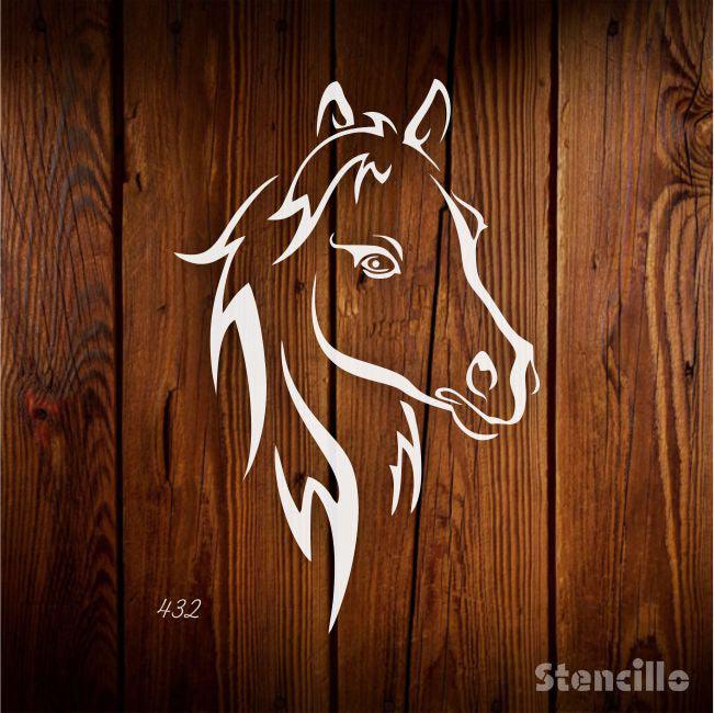 Unleash the Equine Spirit - Horse Head Stencil For Walls, Canvas & Furniture Painting -