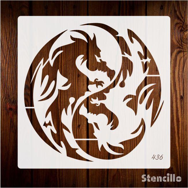 Unleash the Myth! Reusable Dragon Stencil Paints Magic on Walls & Canvas -