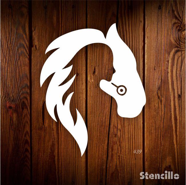 The Bond Of Friendship - Touching Horse & Girl Stencil For Walls, Canvas & Furniture Painting -