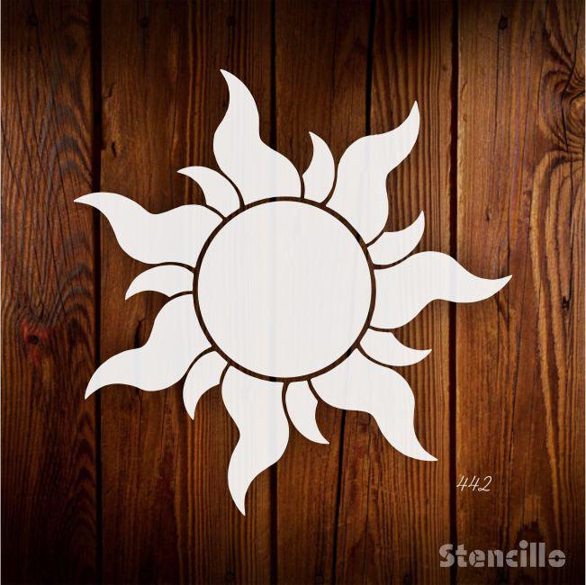 Unleash Your Inner Sunshine: Tangled Sun Stencil for Walls, Canvas, and More -