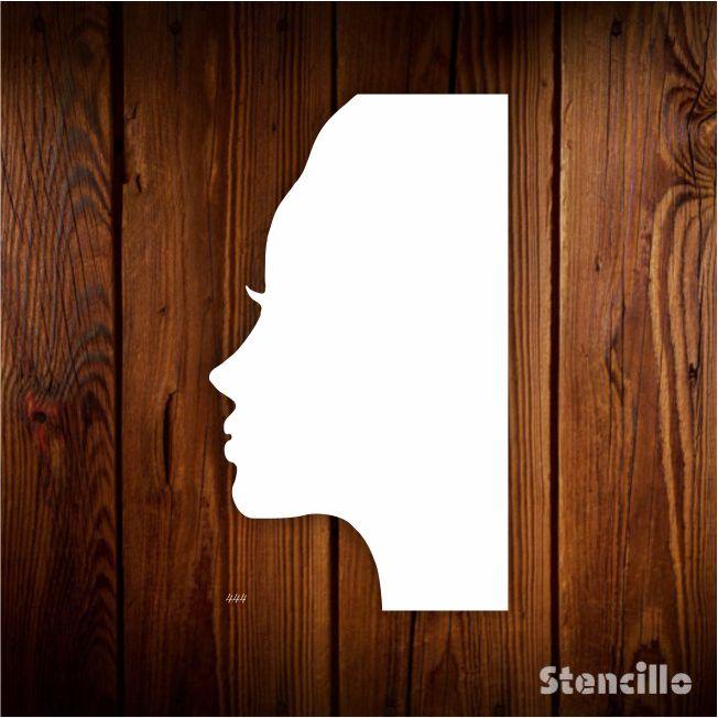 Dreamy Expressions - Girl Face Stencil For Walls, Canvas & Fabric Painting -