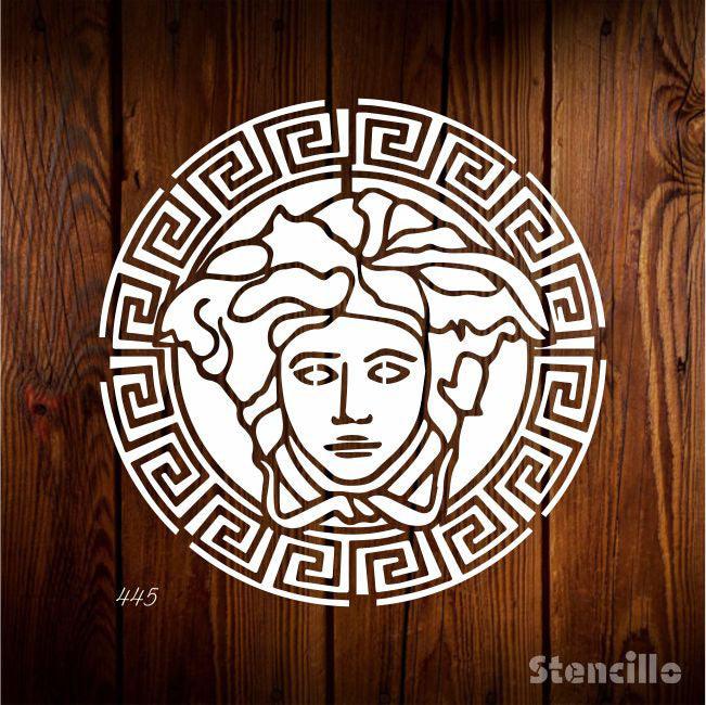 Unleash Your Inner Fashionista: Official Versace Logo Stencil for Walls, Canvas, and More -