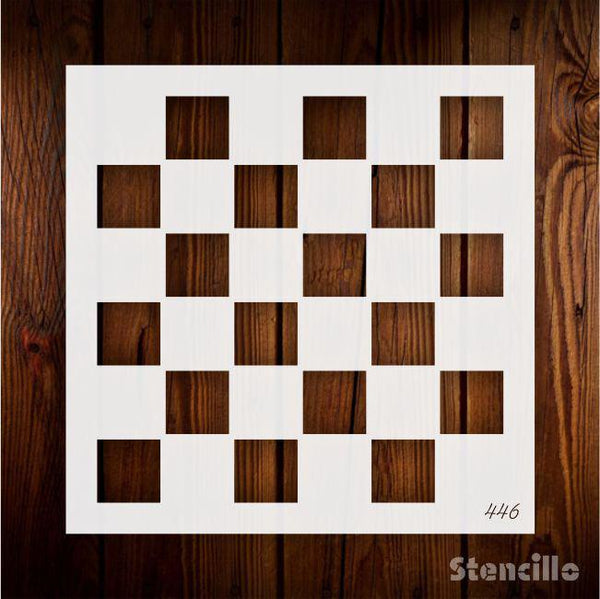 Checkmate : Classic Chess board Reusable Stencil For Canvas And Wall Painting -