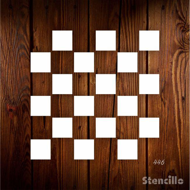 Checkmate : Classic Chess board Reusable Stencil For Canvas And Wall Painting -