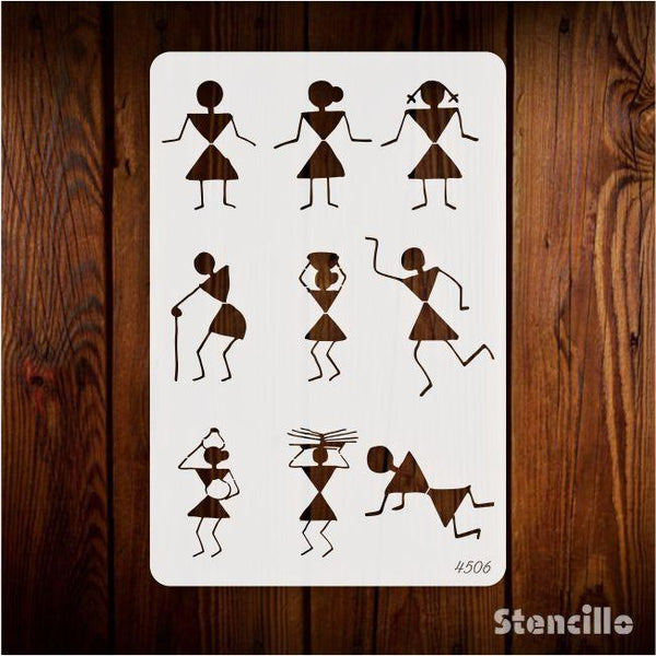 Connect with Heritage: Warli & Ancient Art Stencil for Walls & Canvas -