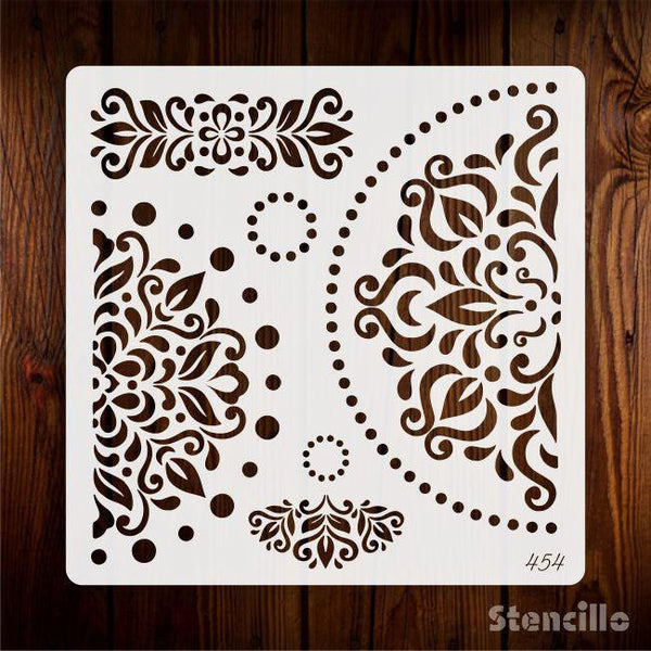 Achieve Mandala Perfection: Crisp Lines & Flawless Symmetry of Mandala Stencil For Walls, Canvas & Furniture -