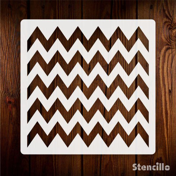 Badematte Zick Zack Reusable Stencil For Canvas And Wall Painting.ID #456 - Stencils