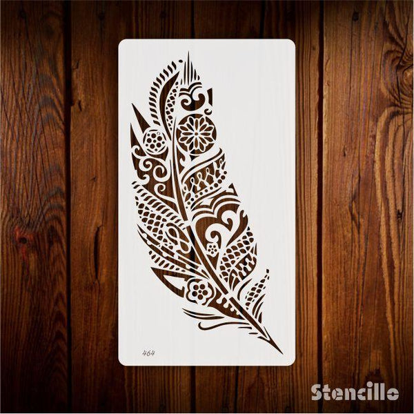 Freedom & Grace: Stencil this Mesmerizing Mandala Feather for Harmony and Inspiration -