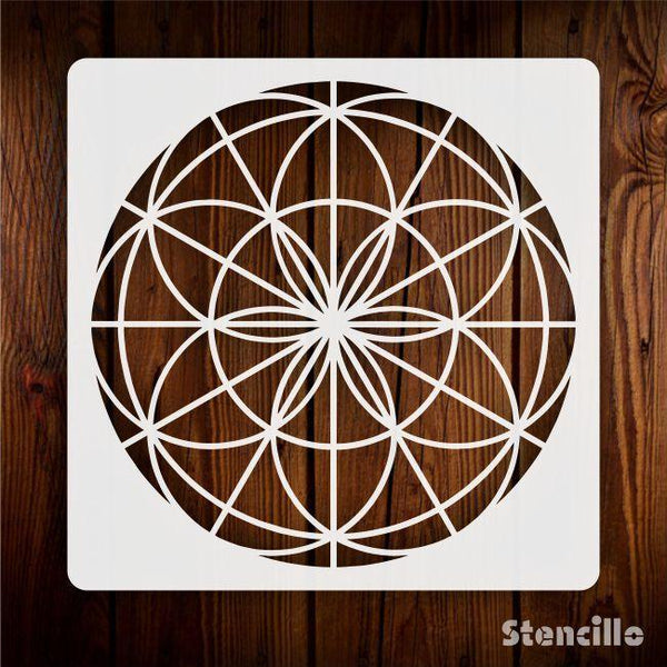 Unravel the Labyrinth - Geometric Pattern Plastic Stencil For Walls, Canvas & Fabric Painting -