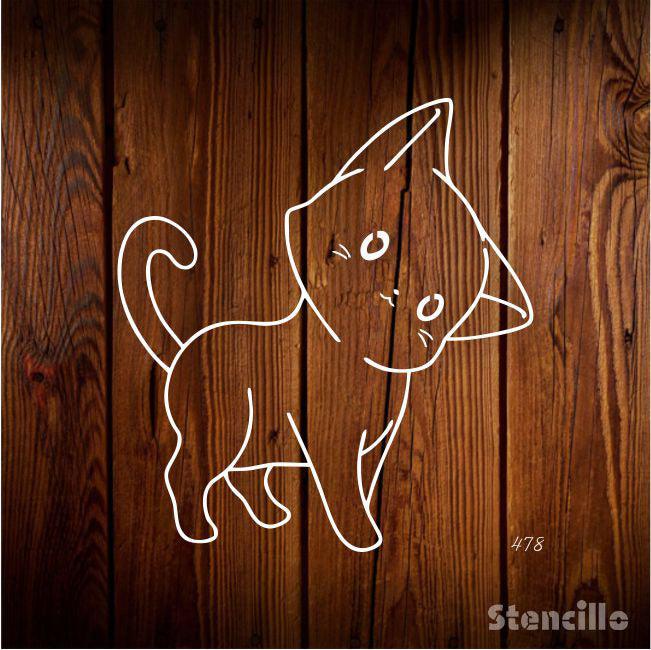 Nine Lives of Stenciling: Unleash Feline Fun with this Reusable Cat Stencil For Canvas And Wall Painting -