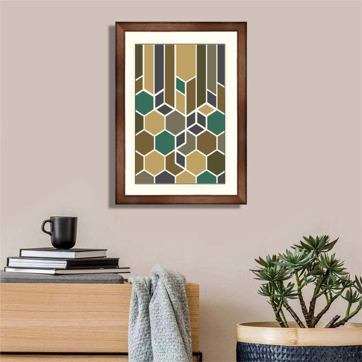 Mesmerizing Honeycomb - Honeycomb Pattern Plastic Stencil For Walls, Canvas & Fabric Painting -