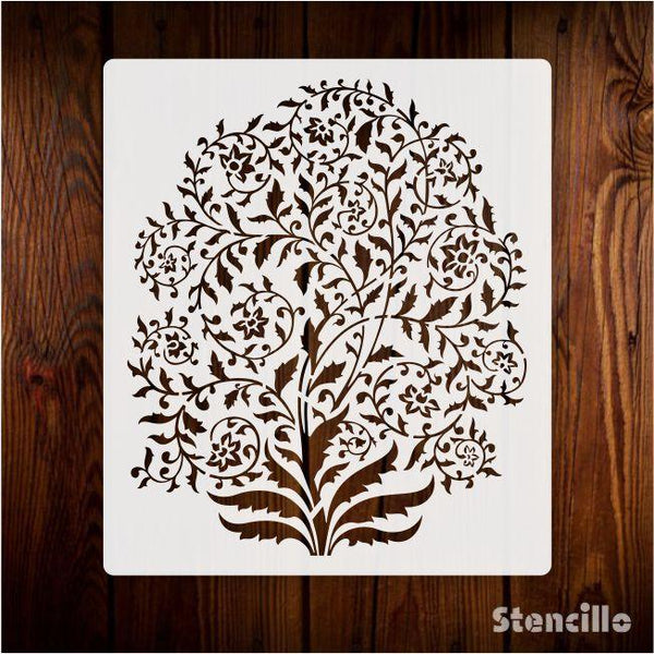 Autumn Tapestry: Fall Foliage Stencil for Walls, Canvas, Scrapbooking, and More -