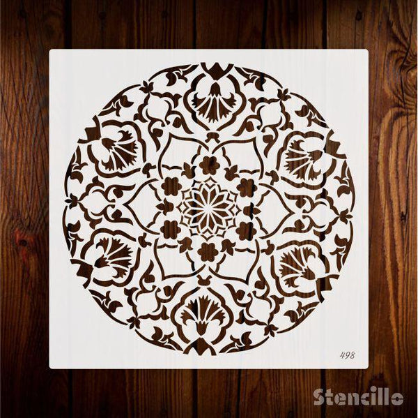 Meticulously Crafted Mandala Reusable Plastic Stencil For Walls, Canvas & Furniture Painting -