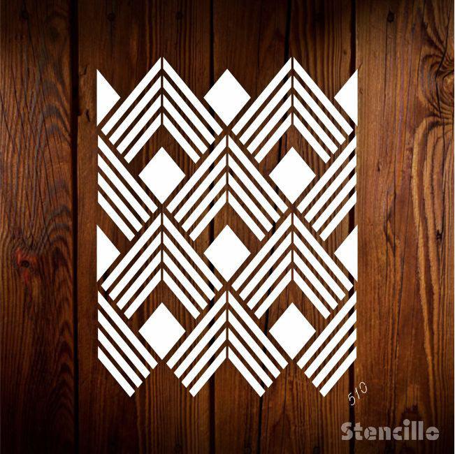 Interlocking Enigma: Enchanting Tessellating Pattern Stencil For Walls, Canvas & Fabric Painting -