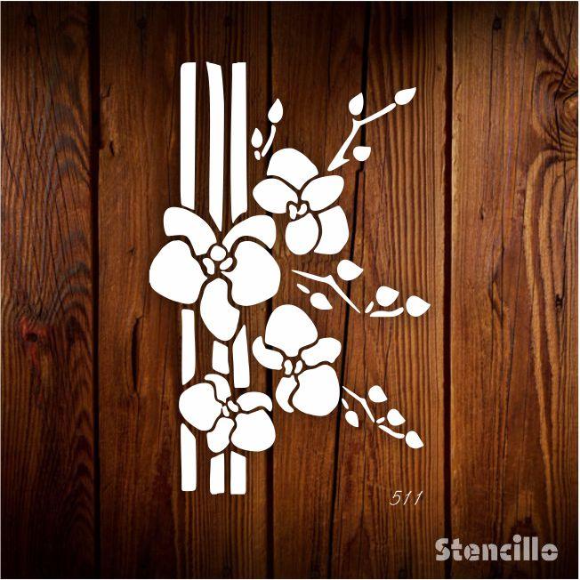 Symphony Of Nature's Beauty - Floral Reusable PVC Stencil For Walls, Canvas, Fabric Painting -