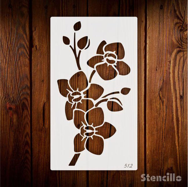 Garden of Camellias: Reusable Camellia Flower Stencils Used for Painting Walls & Canvas -