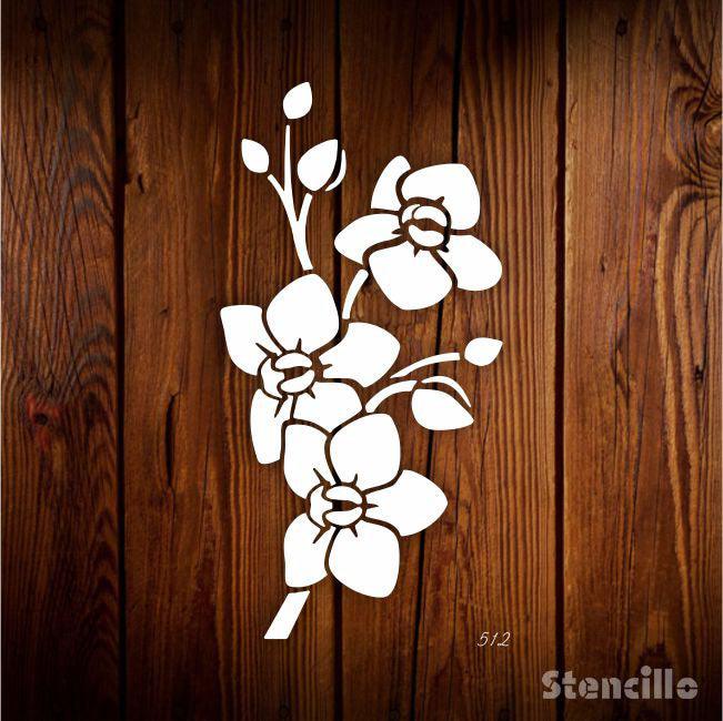 Garden of Camellias: Reusable Camellia Flower Stencils Used for Painting Walls & Canvas -