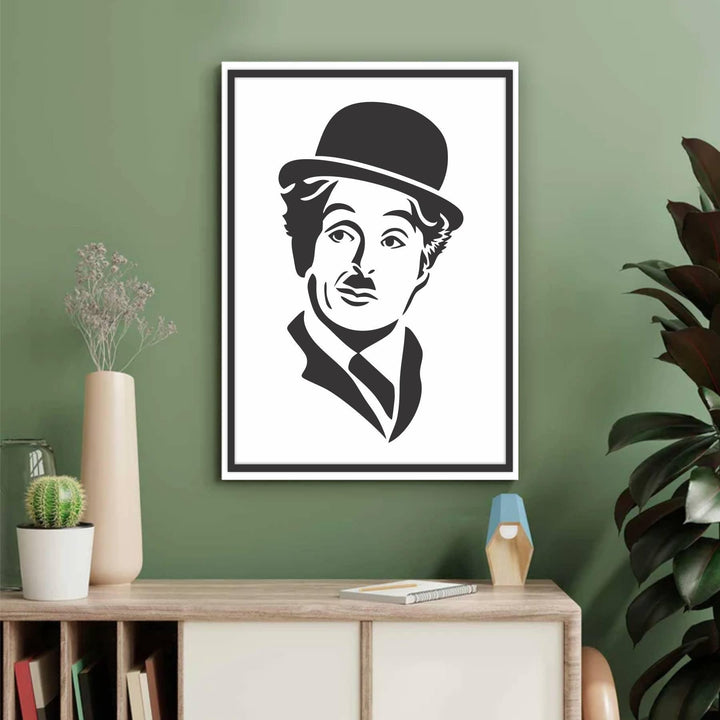 From Silver Screen to Stenciled Canvas: Capturing the Essence of Charlie Chaplin -