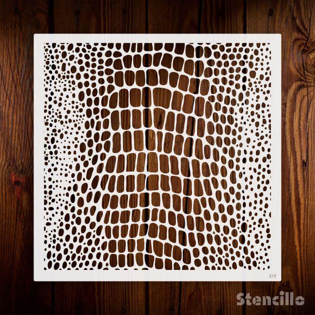 Textured Touch: Stencil Crocodile Scales for Walls & Fashion -