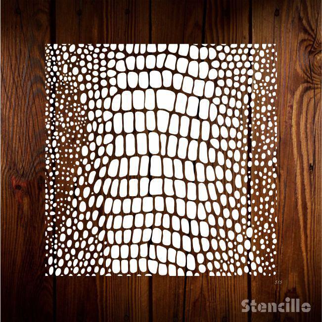 Textured Touch: Stencil Crocodile Scales for Walls & Fashion -