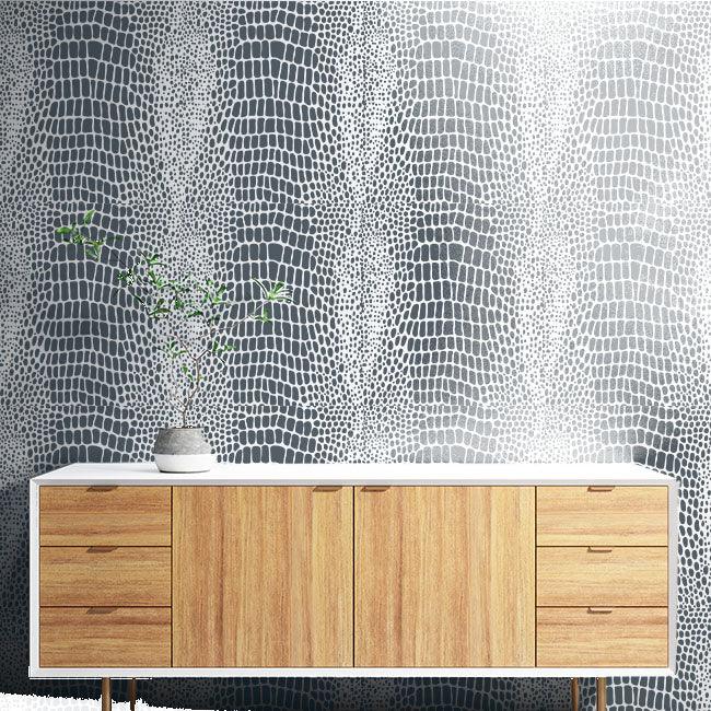 Textured Touch: Stencil Crocodile Scales for Walls & Fashion -