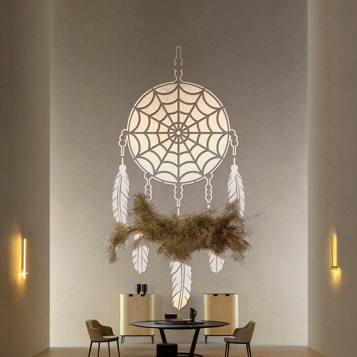 Bohemian Bliss: Paint a Tapestry of Tranquility with this Dreamcatcher Stencil -