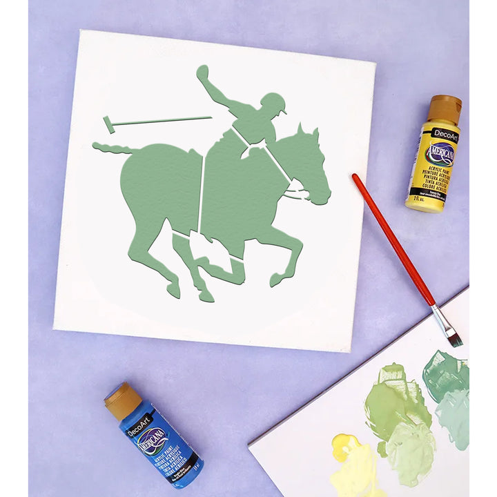 Gallop into Creativity - Stencil a Majestic Man on Horse on Walls, Canvas, Scrapbook & Stamping -