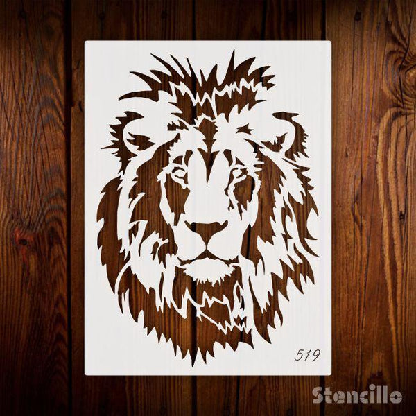 Unleash the King: Stencil a Majestic Lion on Walls & Canvas for a Powerful Statement -
