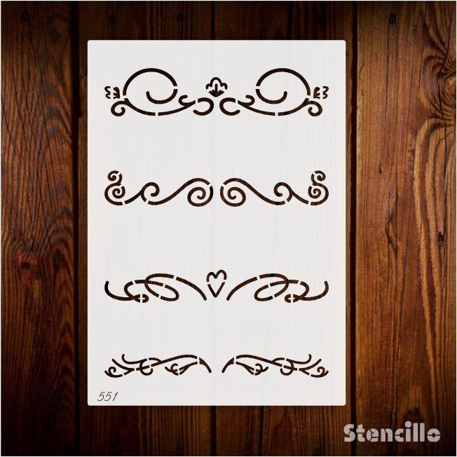 Borders of Elegance! Reusable Divider Stencil for Calligraphy Border, Canvas Wall Painting -