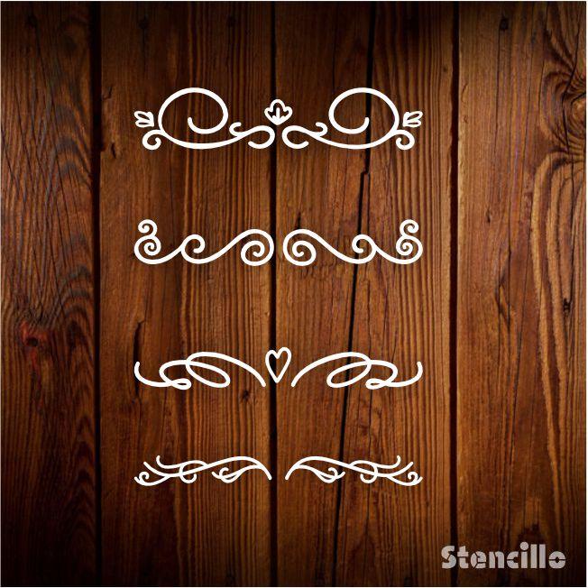 Borders of Elegance! Reusable Divider Stencil for Calligraphy Border, Canvas Wall Painting -