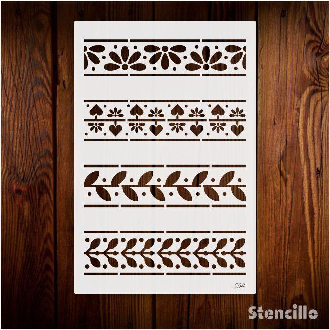 Grecian Glory - Exquisite Meander Pattern Stencil For Walls, Canvas & Fabric Painting -