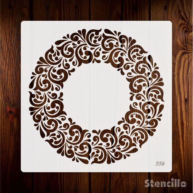 Flourishing Frame: Big, Reusable Frame Stencil for Wall Painting, Canvas & Floor -