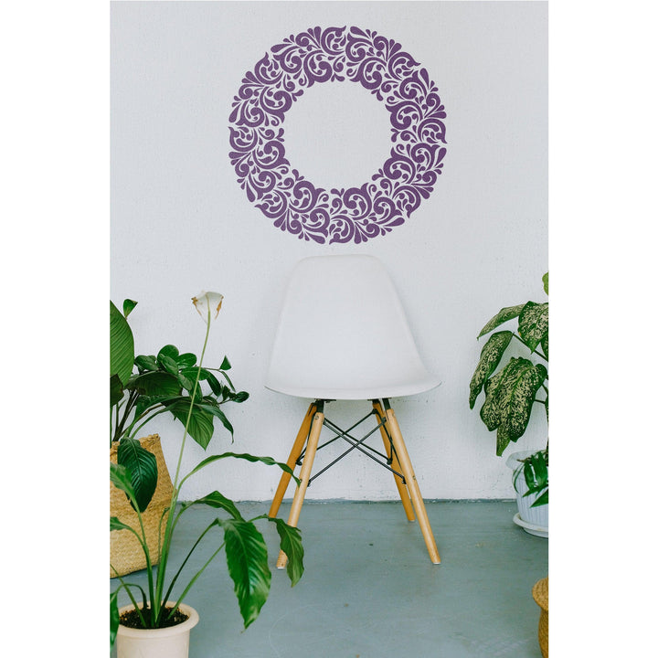 Flourishing Frame: Big, Reusable Frame Stencil for Wall Painting, Canvas & Floor -