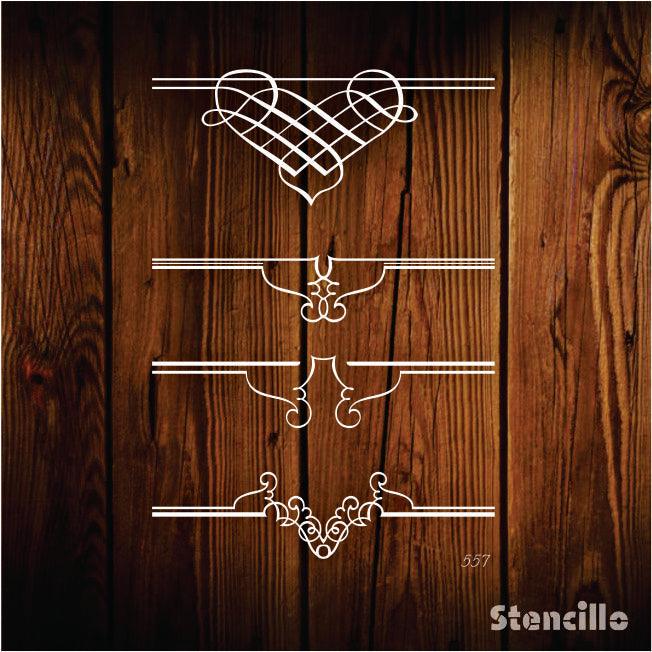 Borderline Brilliant: Elevate Your Projects with the Versatile Divider / Border Line Stencil For Scrapbook Coloring Embossing -