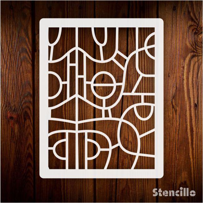 Whirlwind Wonders: Abstract Pattern Stencil for Walls & Canvas -