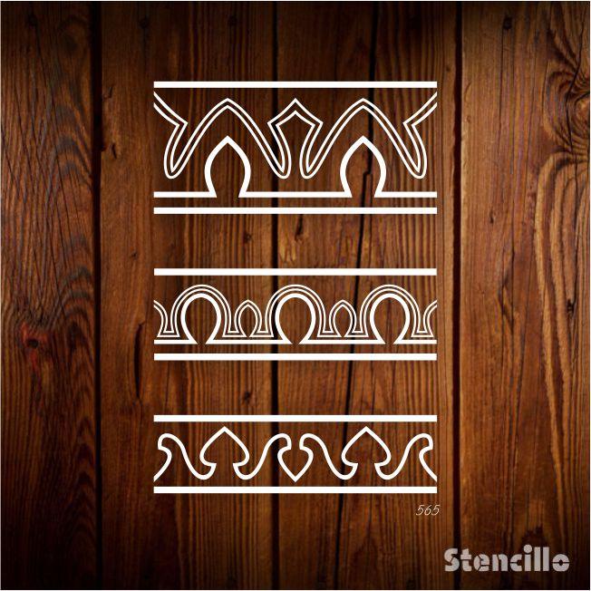 Ancient Line Border Reusable Plastic Stencil For Walls, Canvas & Furniture Painting -