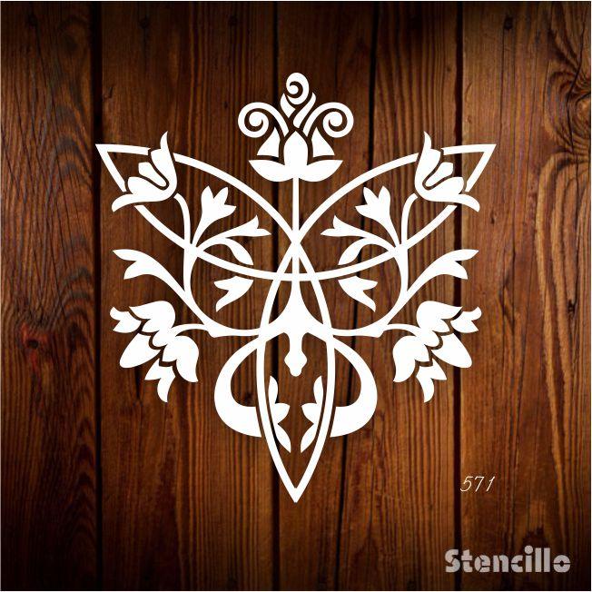 Brushstrokes of Brocade: Damask Stencil Wall & Canvas Painting -