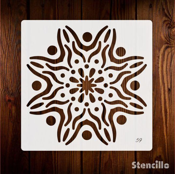 Delicate Flourishes: Capture the Beauty of Blooming Flower Mandala Stencil -