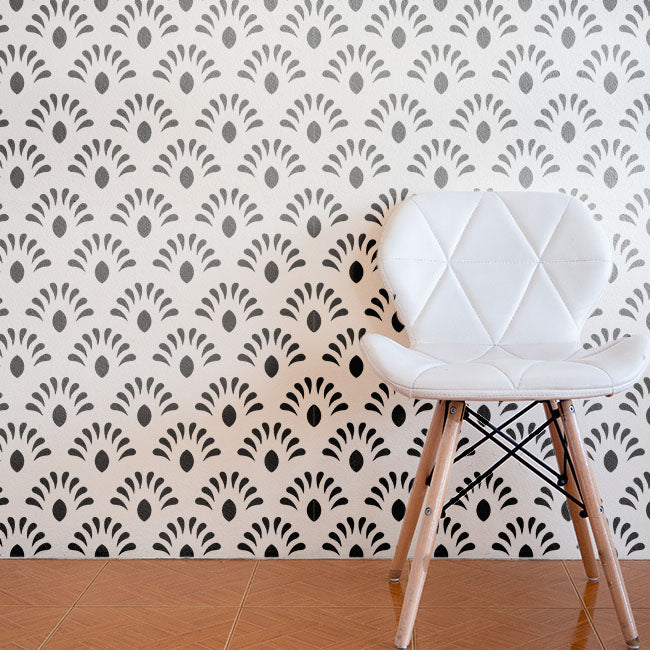 Enchanting Floral Pattern Reusable Plastic Stencil For Walls, Canvas & Furniture Decoration -