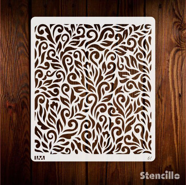 Abstract Blossoms: Reusable Messy Floral Stencil For Walls, Canvas & Furniture Decoration -