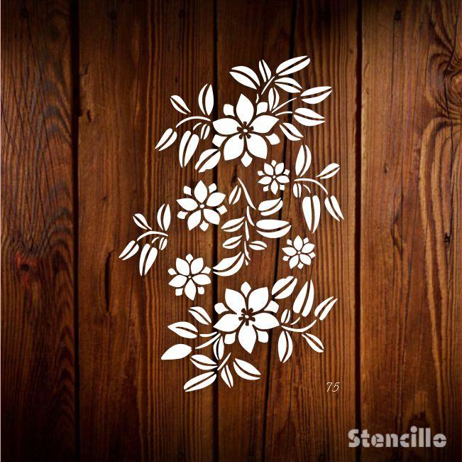 Envision a Secret Garden - Flower Reusable Stencil For Walls, Canvas & Fabric Painting -