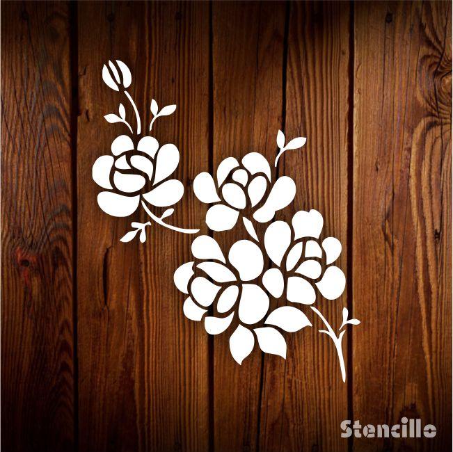 Tapestry Of Delicate Blooms Floral Reusable Plastic Stencil For Walls, Canvas, Furniture & Fabric Painting & Embossing -