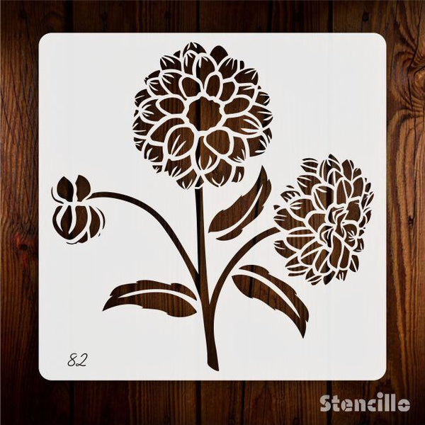 Nature's Delicate Artistry Floral Reusable Plastic Stencil For Walls, Canvas, Fabric Painting & Sketching -