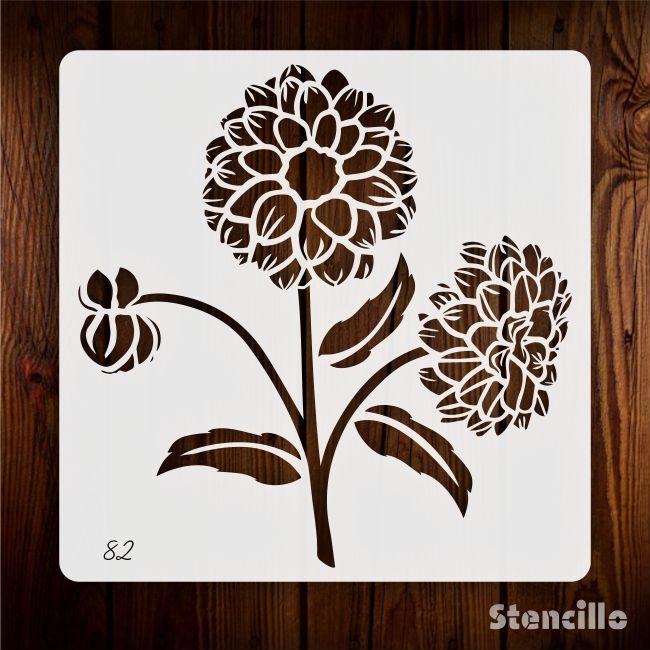 Nature's Delicate Artistry Floral Reusable Plastic Stencil For Walls, Canvas, Fabric Painting & Sketching -