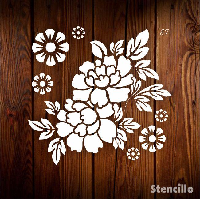 Cascading Wisteria Flowers Floral Reusable Plastic Stencil For Walls, Canvas, Furniture & Fabric Painting & Embossing -