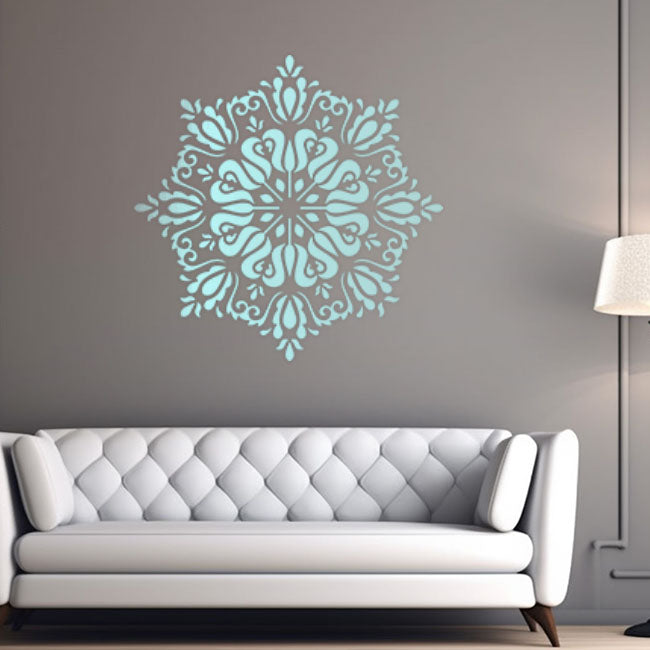 Intertwined Spirals - Mandala Reusable Plastic Stencil For Walls, Canvas & Furniture Painting -